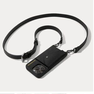 BANDOLIER Hailey Phone Case in Black/Pewter for iPhone 14 ProMax NWT & dustbag
